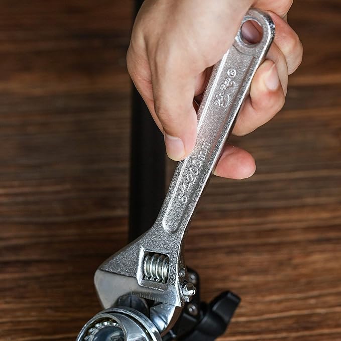 Mr. Pen- Adjustable Wrench, 8 Inches, Heat-Treated Carbon Steel, Wide Caliber Opening, Wrench Tool for Home, Workshop and Auto Repairs