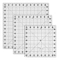 3 Non-Slip Square Quilt Template Rulers - 8.5", 10.5", 12.5"