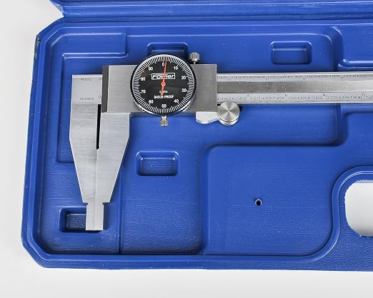 Fowler 52-008-018-0 Long Range Dial Caliper with 0-18" Measuring Range,Silver / White