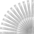 Westcott Stainless Steel Ruler Set with Non-Slip Cork Backing, Easy to Read Etched Markings, Flexible and Sturdy Design for Crafting, Office, Classroom, School Supplies, 18-Inch, 12-Pack
