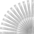 Westcott 18-Inch Stainless Steel Ruler Set with Non-Slip Cork Back, Etched Markings, 12-Pack (10417)