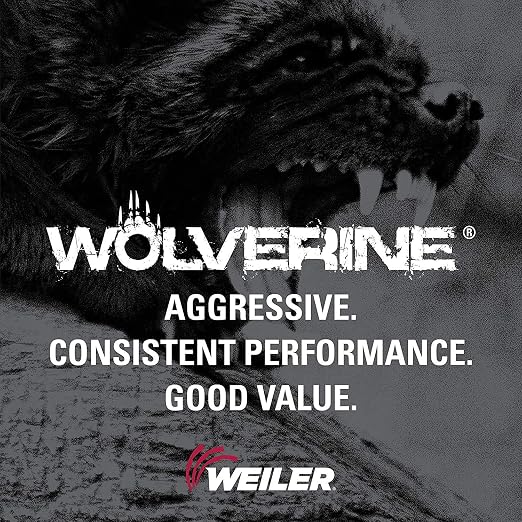 Weiler 56385 4-1/2 Inch Cutting Wheel, Wolverine AO Steel/Metal Fast Cutting, 3/32" A24T Type 27 5/8"-11 Hub, Pack of 10
