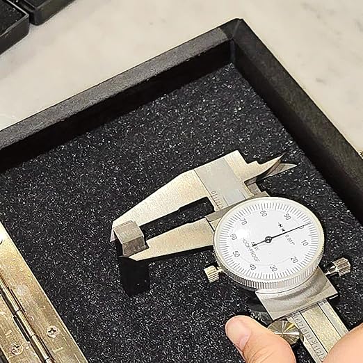 HFS(R) 0-6" Stainless Steel 4 Way Imperial Dial Caliper .001" Shock Proof