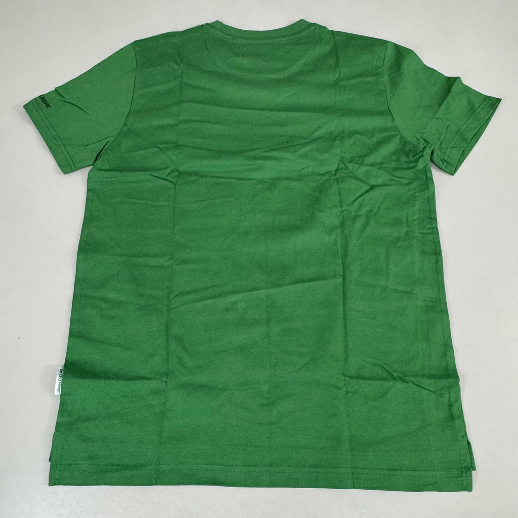 JOHN DEERE Embroidered Logo Short Sleeve Tee Shirt Men's Sz L Green 1896842
