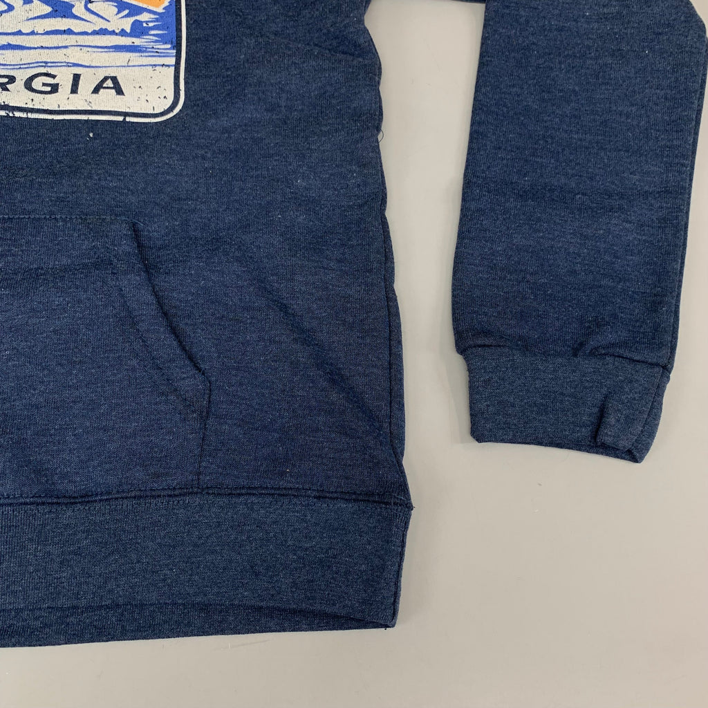 LONEROCK Helen Georgia Pull Over Hoodie Youth Large Indigo Heather
