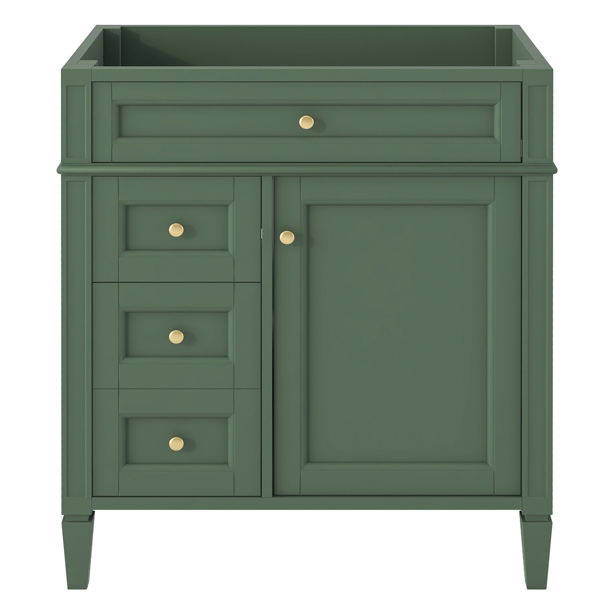 Bathroom Vanity With 2 Drawers and Tip-Out Drawer Storage Cabinet
