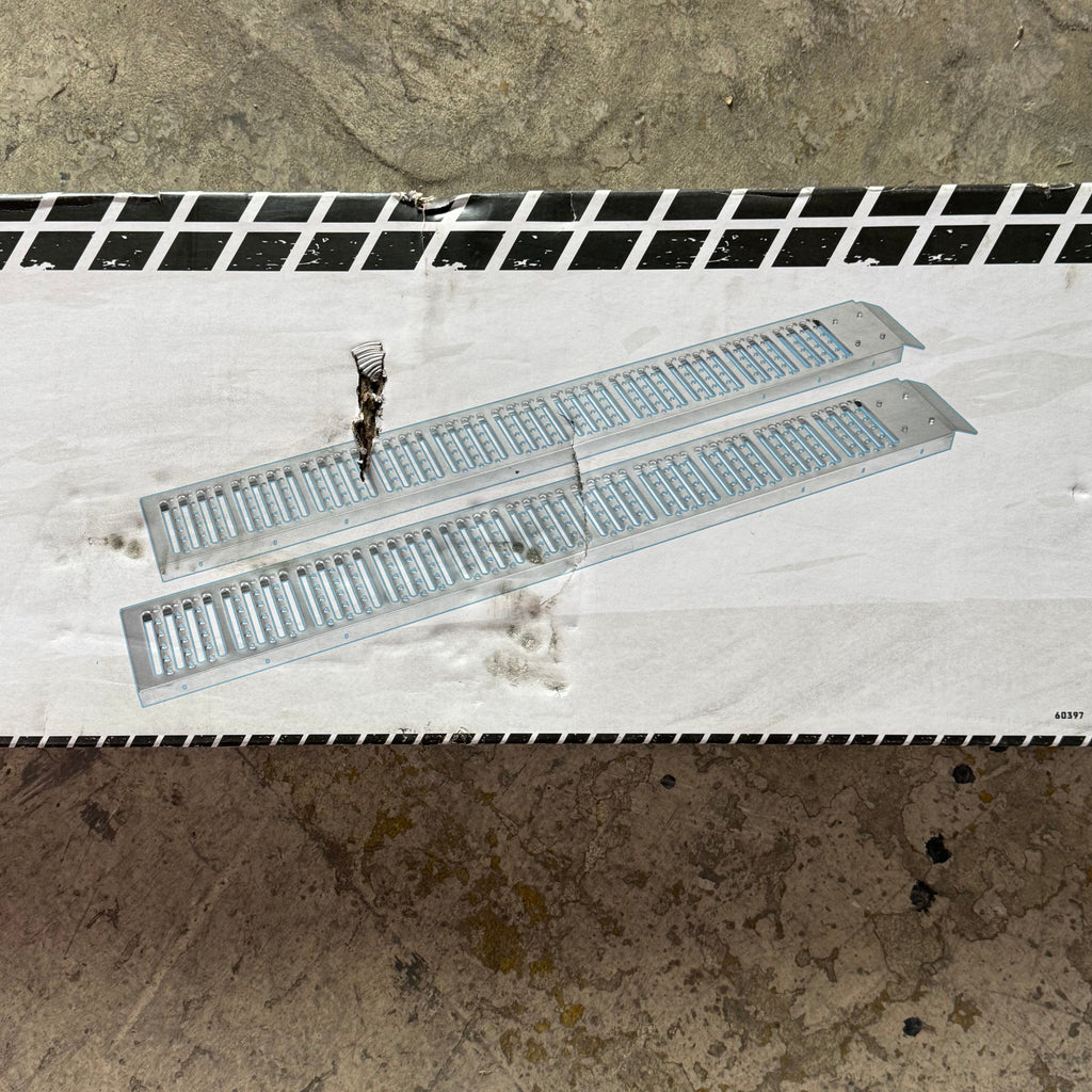 HAULMASTER (2 Pcs) Steel Loading Ramps, Capacity 1000Lbs Sz 10" x 84" 60397