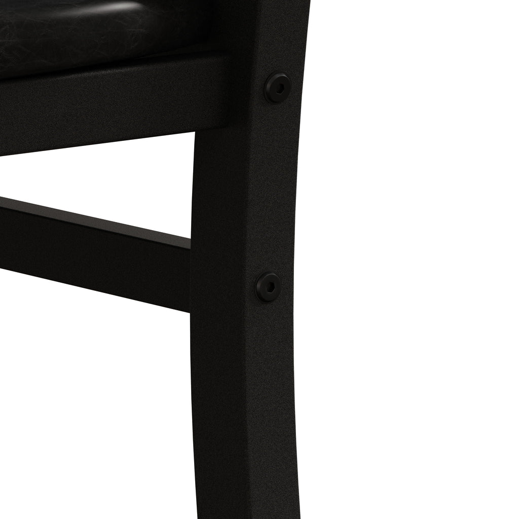 Rectangular Stretch Dining Table With 4 Chairs - Black / Gray