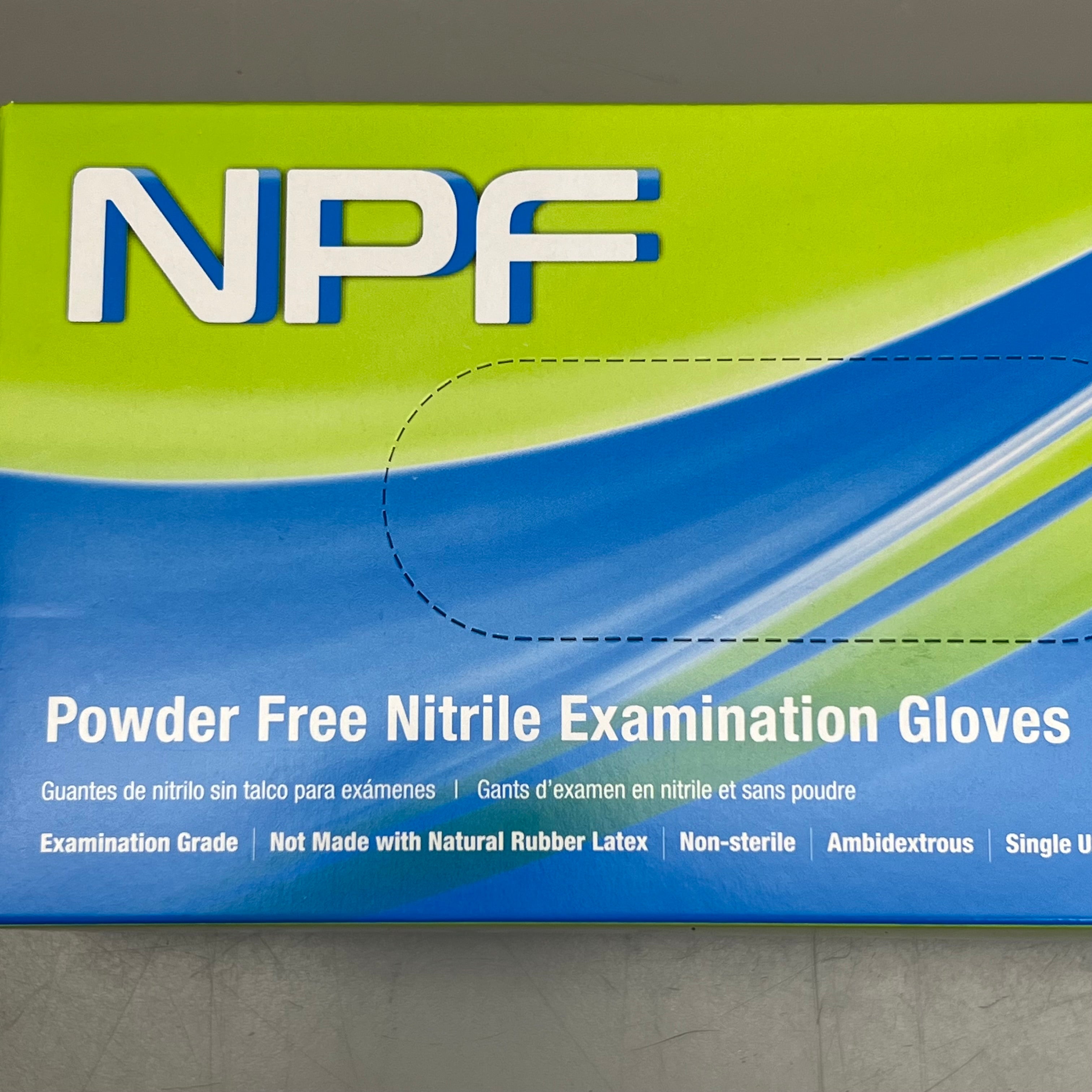 HOSPECO NPF (1,000 PACK) Nitrile Powder Free Exam Gloves Sz S Blue GL-N106FS