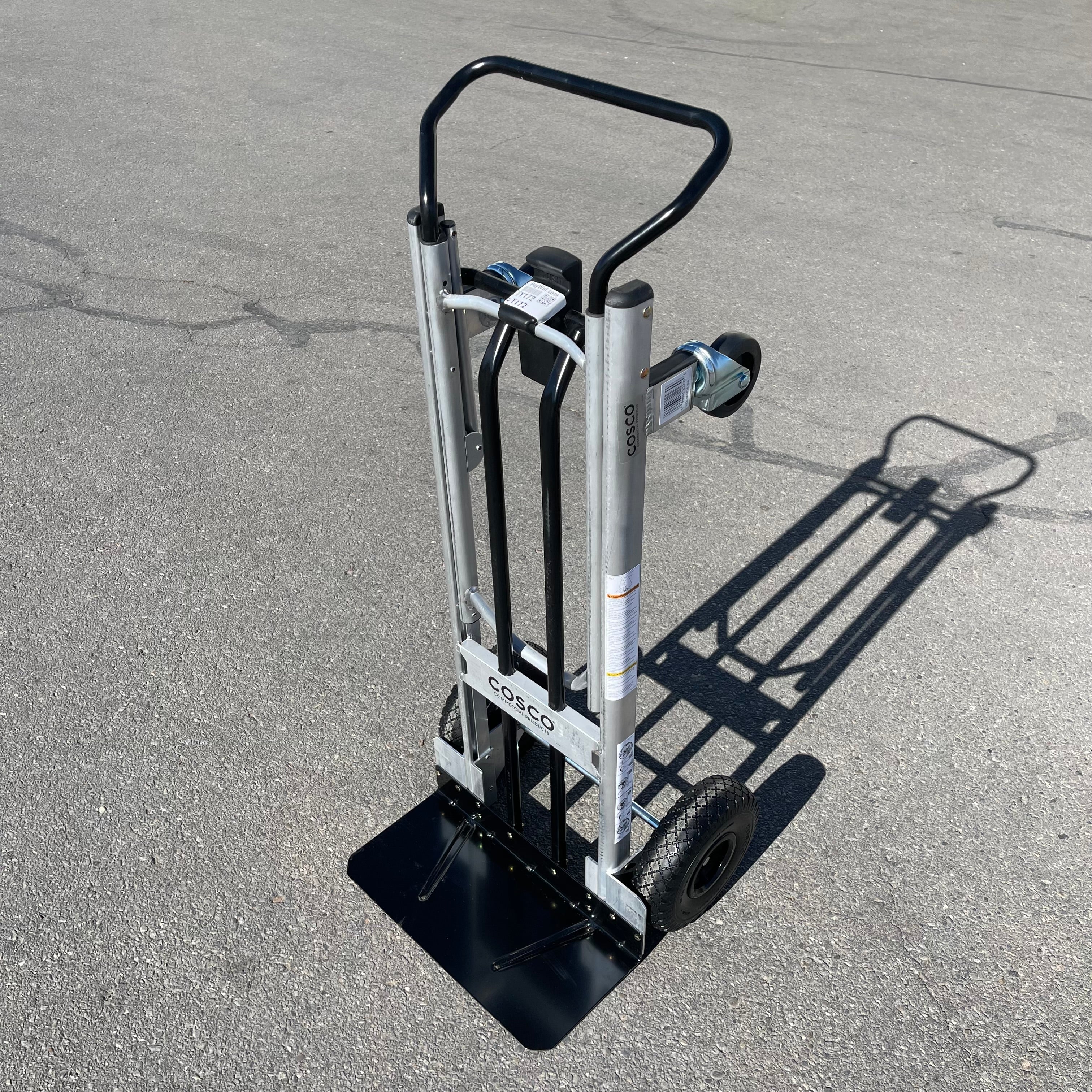 COSCO 2-In-1 Hybrid Handtruck Silver & Black 12204ASB1E