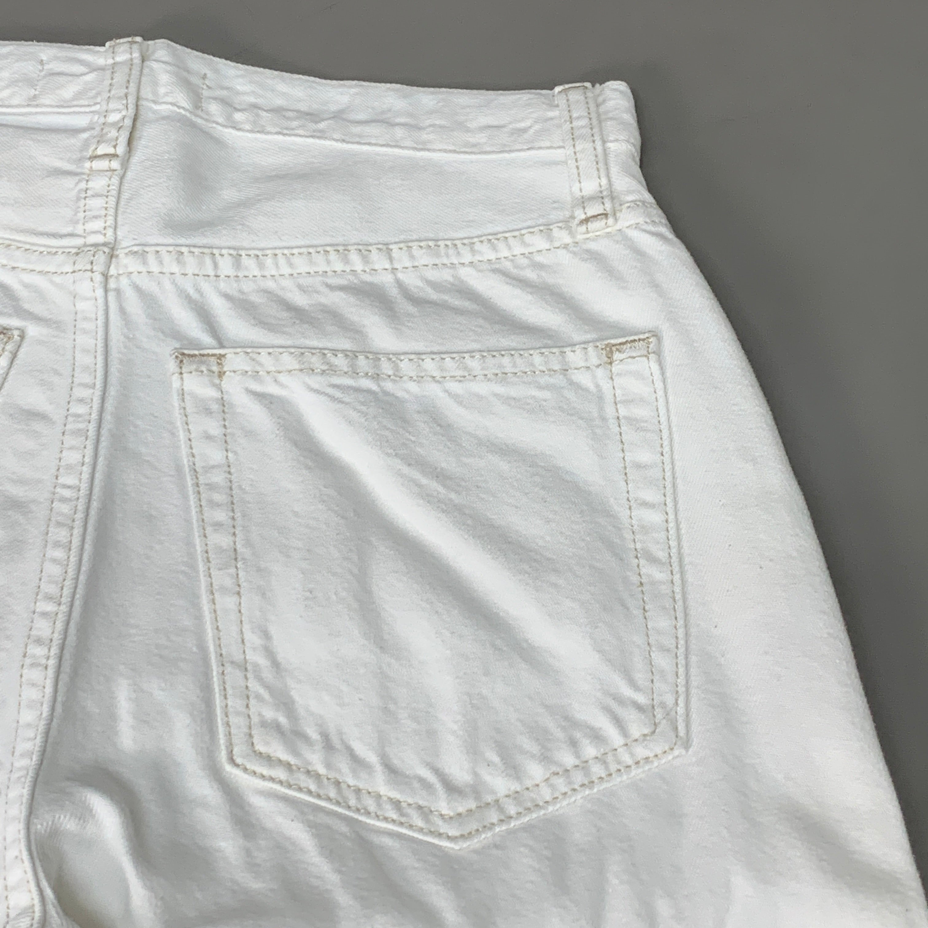 ETICA Tyler High Waist Straight Leg Ankle jeans Vintage White Size 28 EW180114A