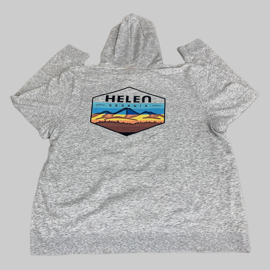 LONEROCK Helen Georgia Tie Hoodie Sz 3XL White/Grey