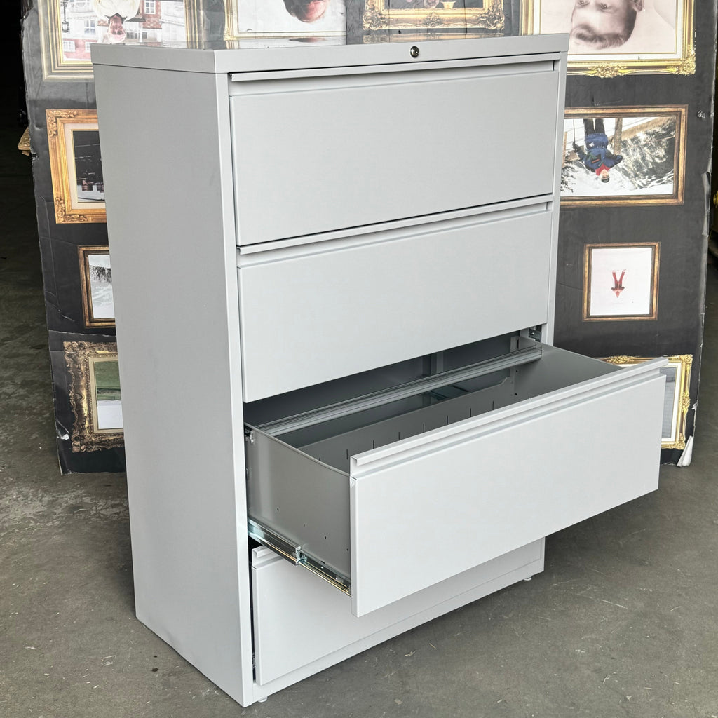 MAYLINE 4-Drawer Lateral File Sz 36”52”H to 36” W 52” H Grey HLT3644606