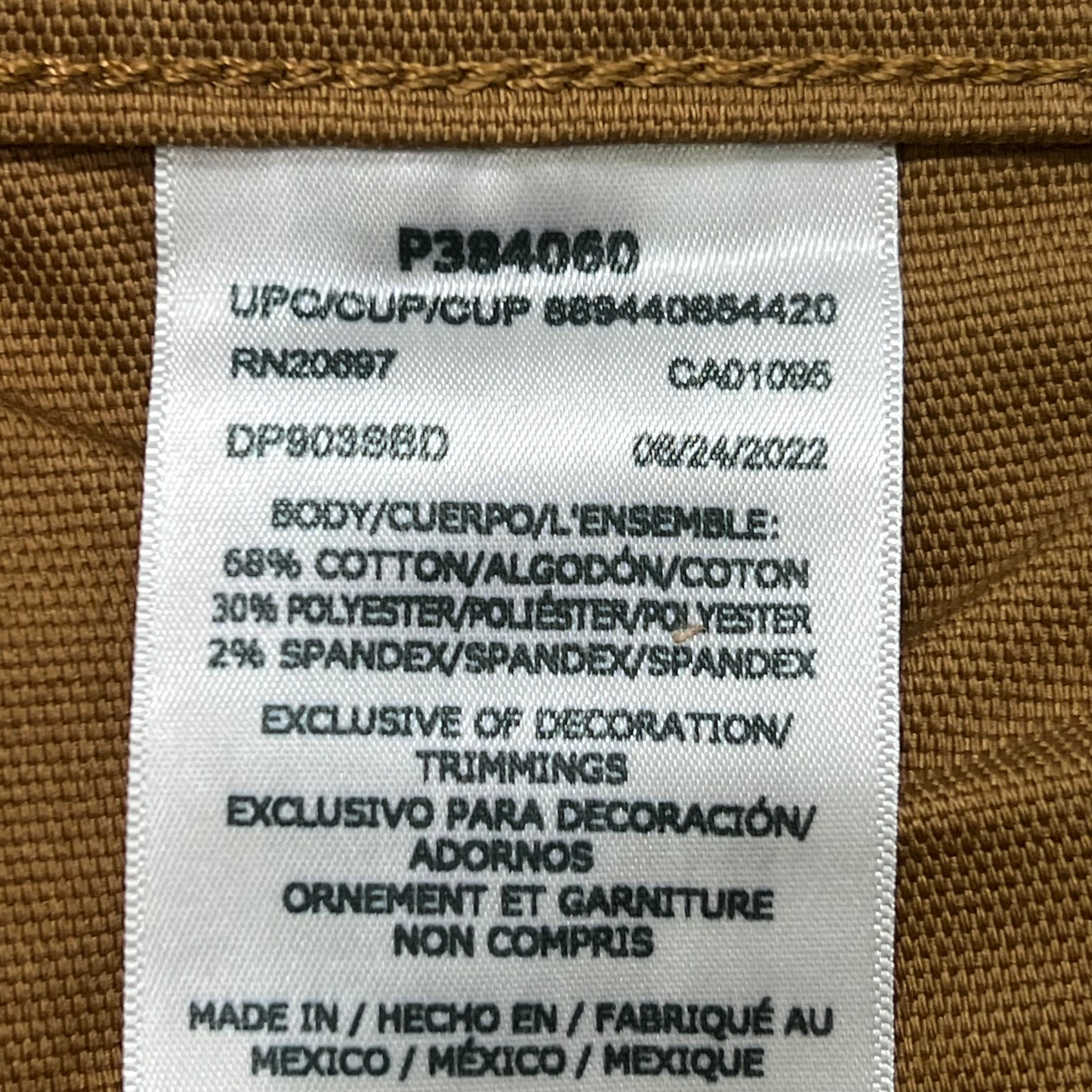 DICKIES Flex Regular Fit Double Knee Pant Men's Sz 32X34 Stonewashed Brown Duck