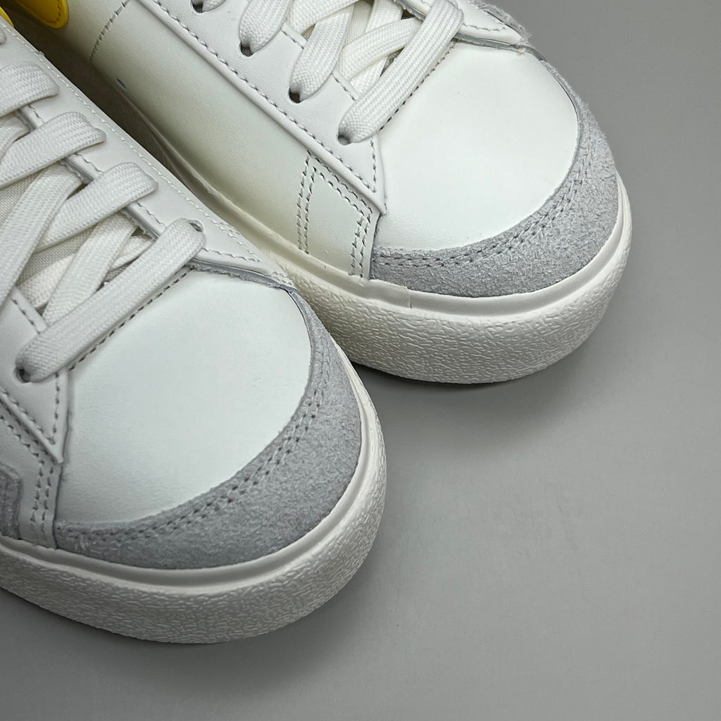 NIKE Blazer Low Cut Platform Shoes Sz Women's 7.5 Men's 6 Yellow/Grey/White