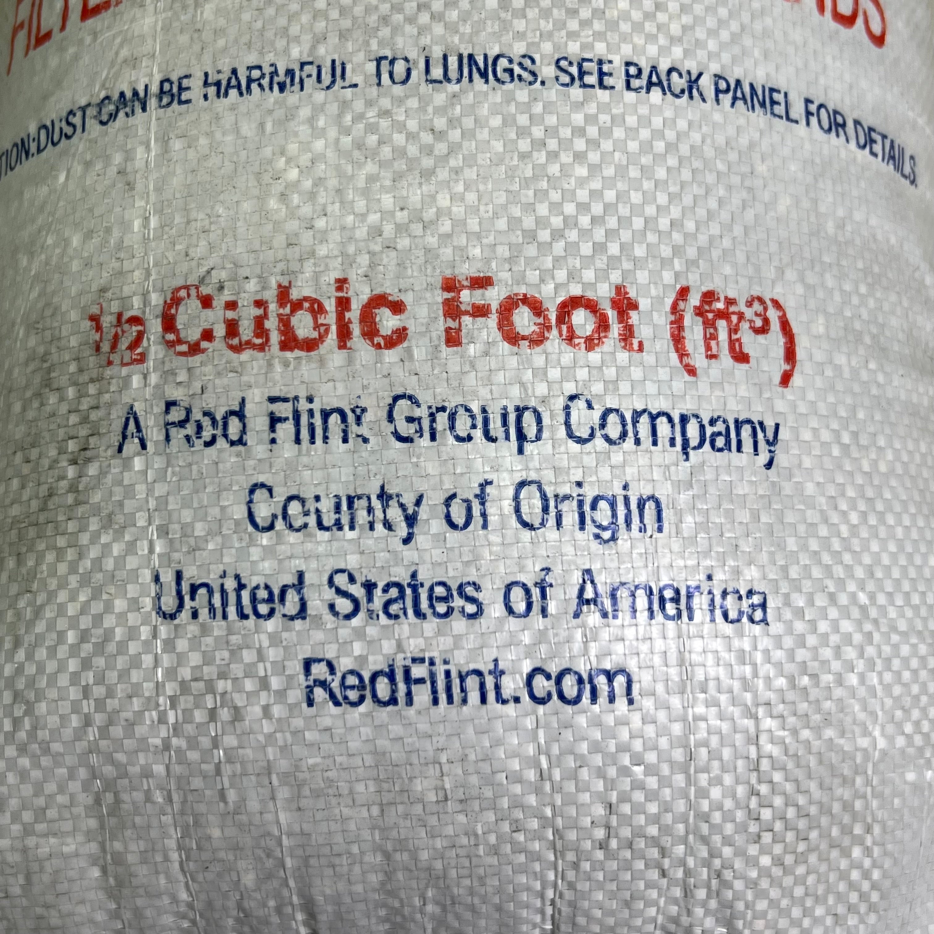 ZA@ RED FLINT Filter and Industrial Sand Sz 1/2 Cubic Foot ft3