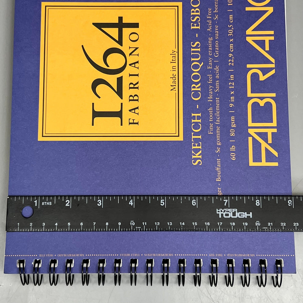 FABRIANO I264 Sketch Paper Pads 9" x 12" ITALY 100 Sheets White
