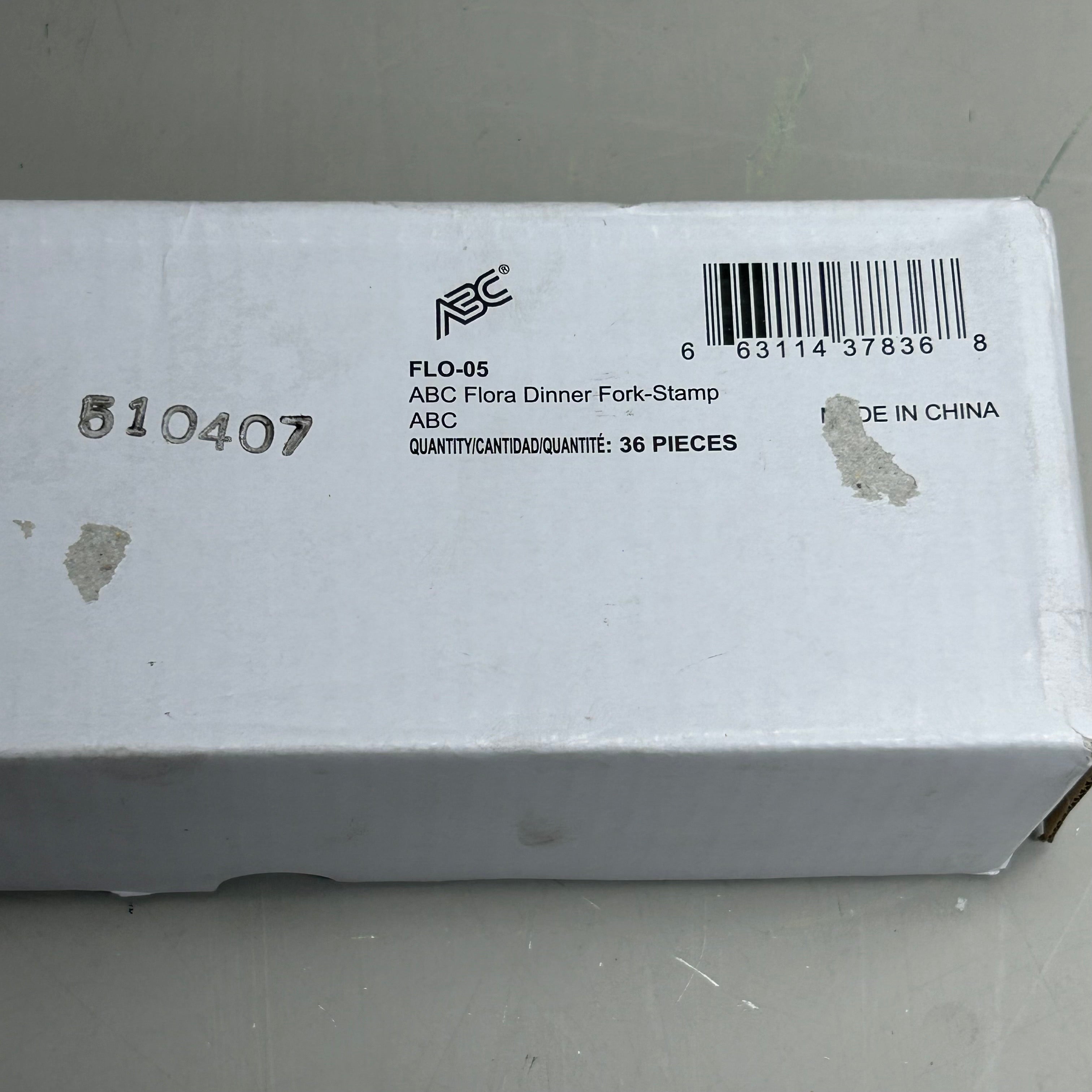 ABC (36 Pack) Stainless Steel Flora Stamped Fork Set New Other-Distressed Packaging  7" FLO-05