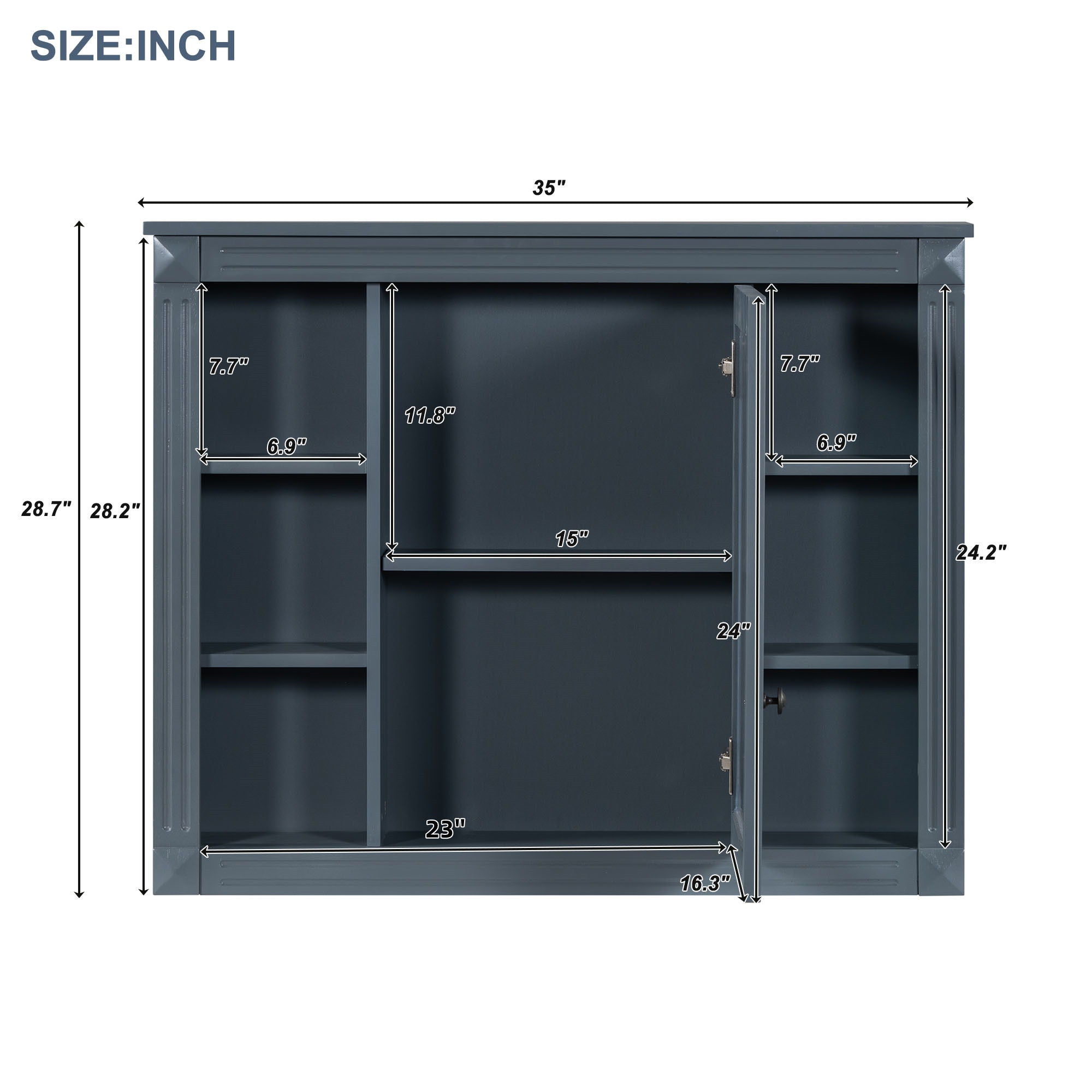 Wall Mounted Bathroom Storage Cabinet With Mirror