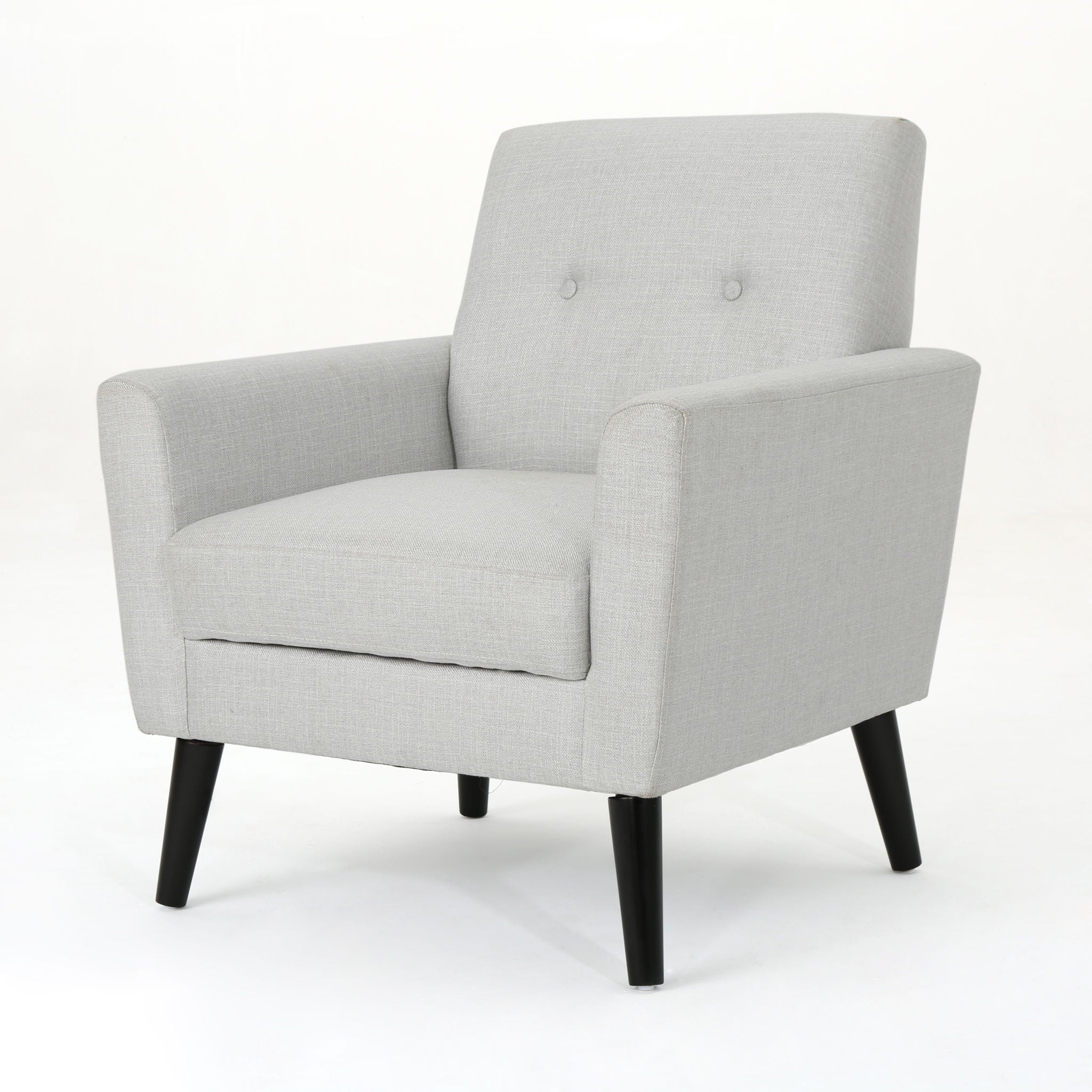 Radiantize Upholstered Fabric Club Chair With Square-Off Back And Button Tufted