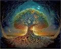 Mys Aurora Tree of Life Wooden Jigsaw Puzzles | Unique 200 Pcs Medium Size 9.6'' x 11.8'' Luxurious Shaped Wood Puzzle, Beautiful Package