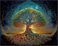 Mys Aurora Wooden Puzzles for Adults Tree of Life 500 Piece Puzzles for Adults, 13.4'' x 19.1'' Luxurious Unique Shape Puzzles Beautiful Package Best Gift for Family Friends