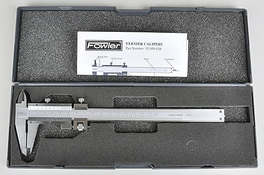 Fowler 52-058-016-0, Vernier Caliper with 0-6"/150mm Measuring Range