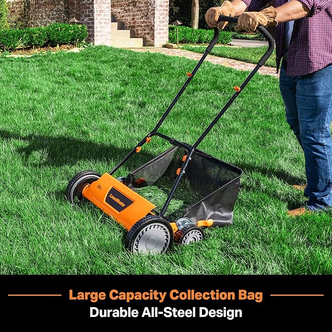 LawnMaster 20” 5-Blade Push Reel Lawn Mower – LMRM2001