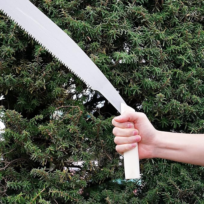 KAKURI Temagari Saw 13" Japanese Tree Limb Saw, Razor Japanese Steel Blade, Large Hand Pruning Saw for Cutting Tree, Log, Limb, Thick Branch, Raw Wood, Made in JAPAN