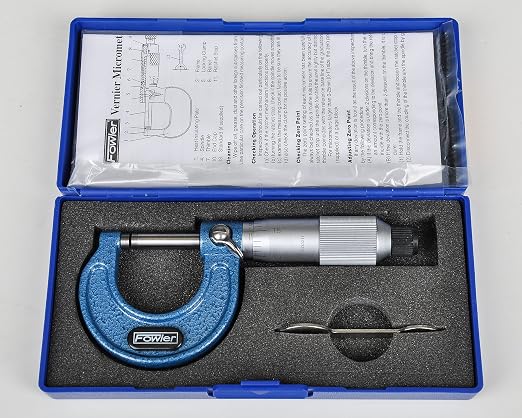 Fowler 52-253-001-1, Premium Outside Inch Micrometer with 0-1" Measuring Range