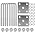 Stainless Steel Square U Bolt Kit for Boat Trailer Axle Leaf Springs, for 2x2 Axle - 5 1/4" Long,2 inch Wide Square U-Bolts with Nuts and Frame Plate for Trailer Automobiles Trailer.