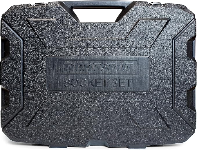 TIGHTSPOT 1/2" Drive 70pc Impact Socket MASTER SET with SAE & Metric from 5/16 Inch - 1-1/4 Inch, 8mm - 24mm, Standard/Deep Sockets with Extension Bars & Adapters & More