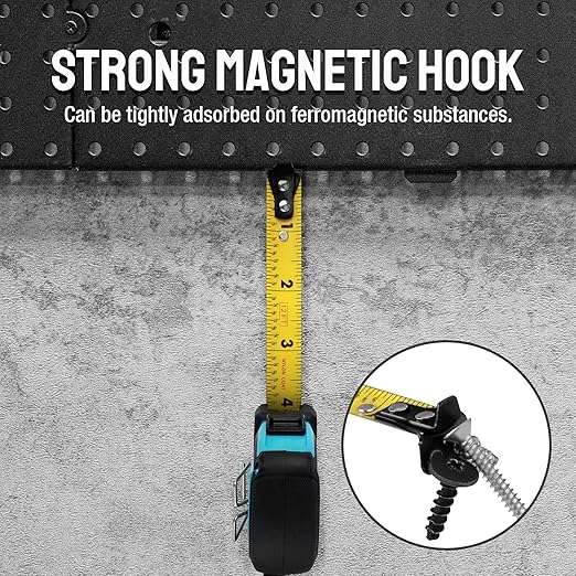 DURATECH Magnetic Tape Measure 12FT with Fractions 1/8, 2 Pack Retractable Measuring Tape, Easy to Read Both Side Measurement Tape, Magnetic Hook and Shock Absorbent Case for Construction, Carpenter
