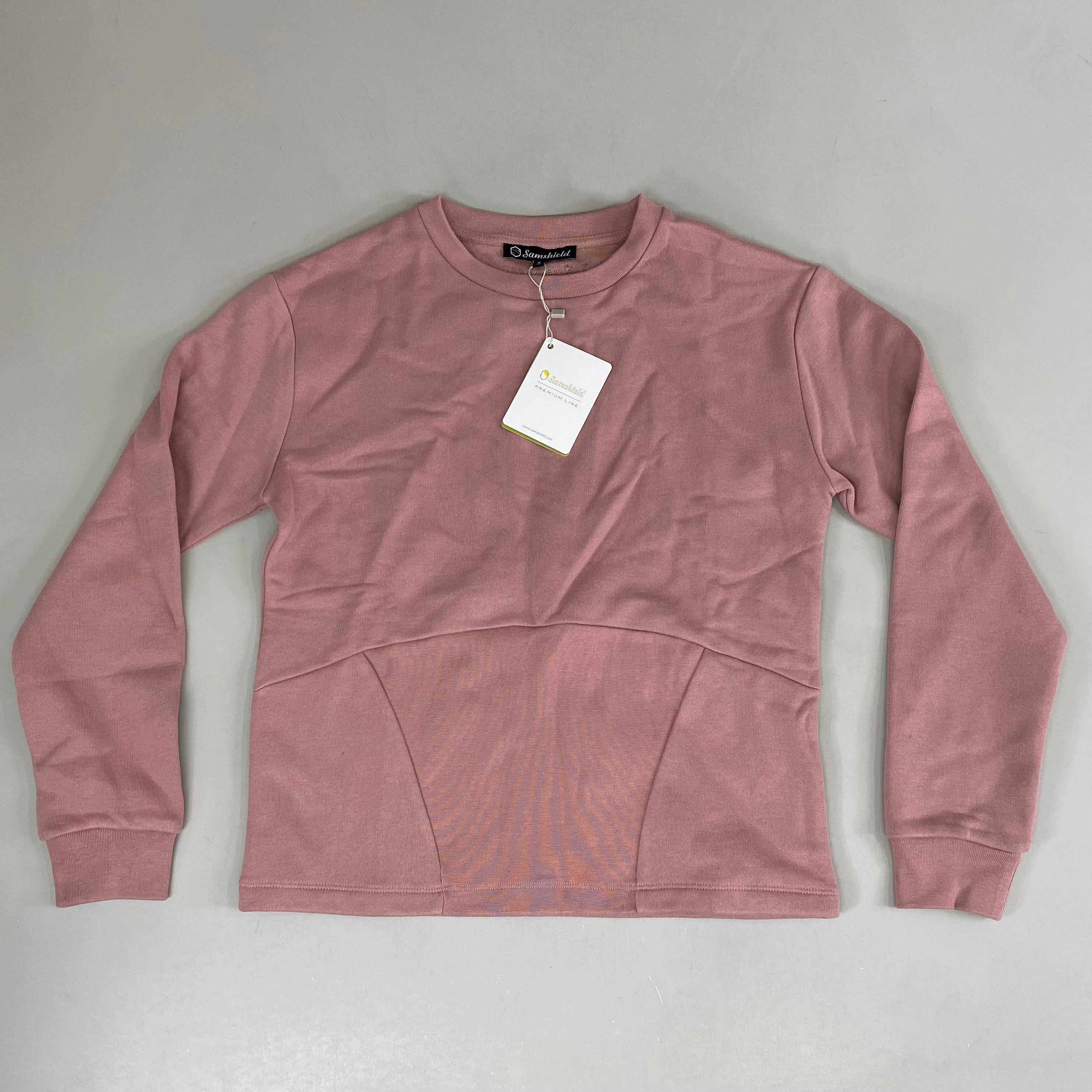 SAMSHIELD Florine Long Sleeve Shirt Women's SZ S Blush Pink