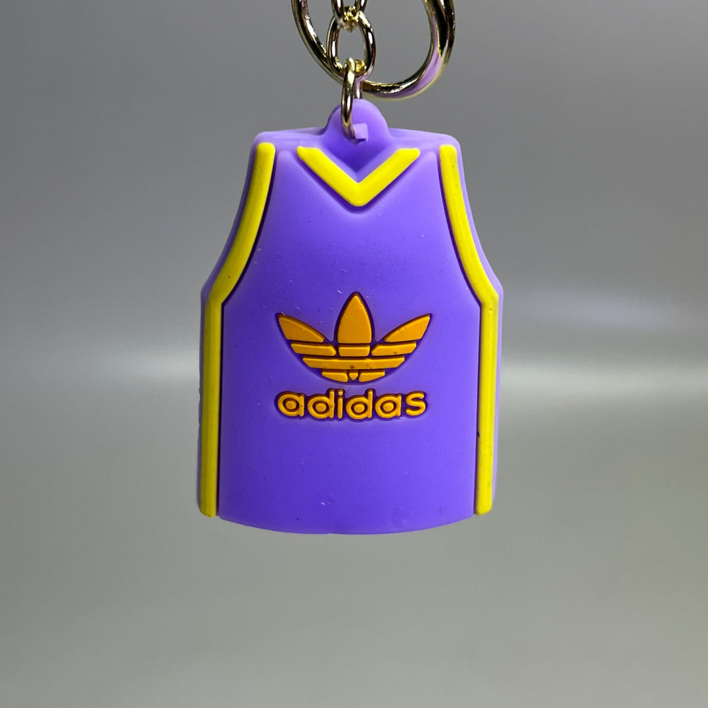 FOREVER SPORTS (12 PACK) Adidas Sports Jersey Keychains  8" Purple/Yellow