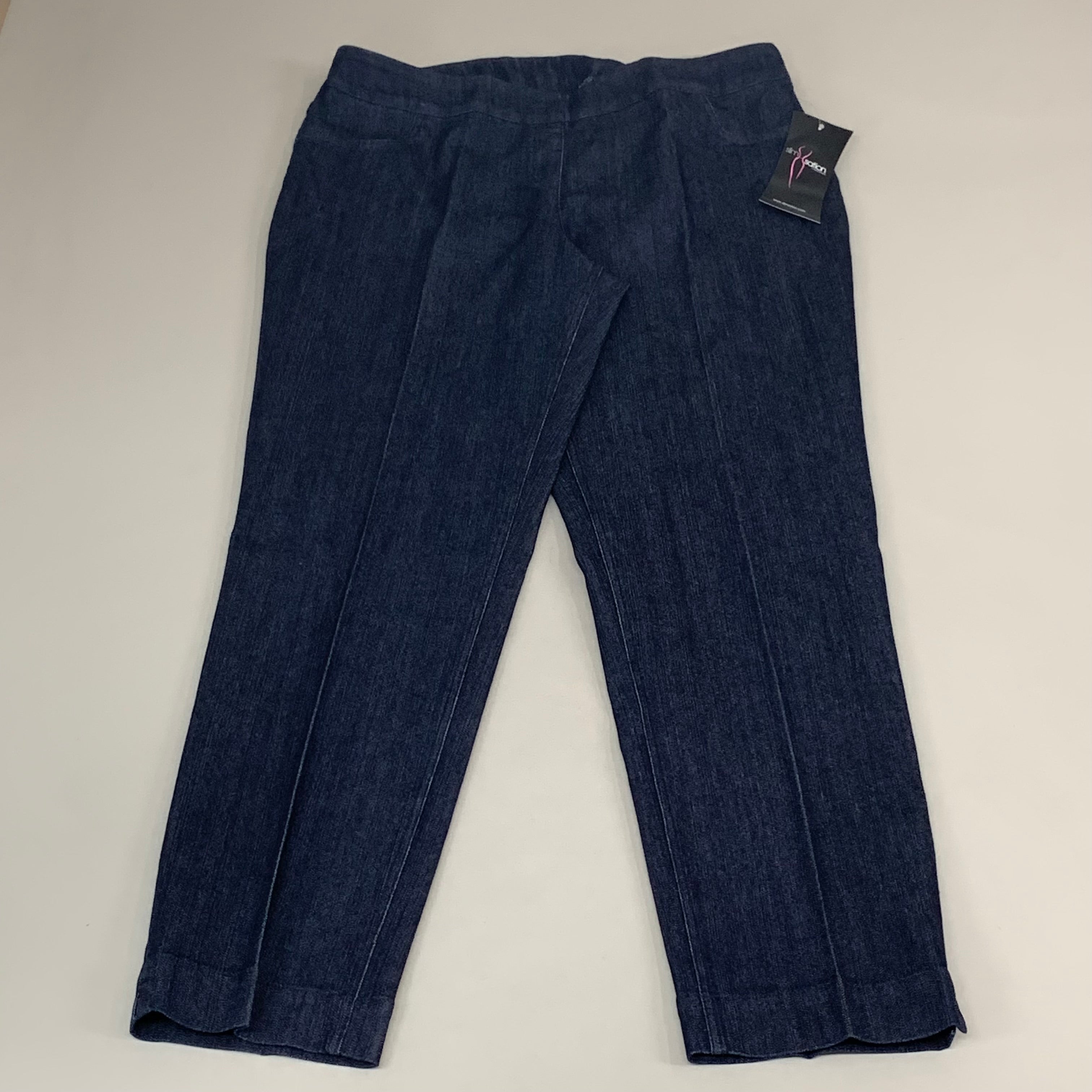 MULTIPLES Narrow Leg Pants Petite Women's Sz 16 Denim M2623P