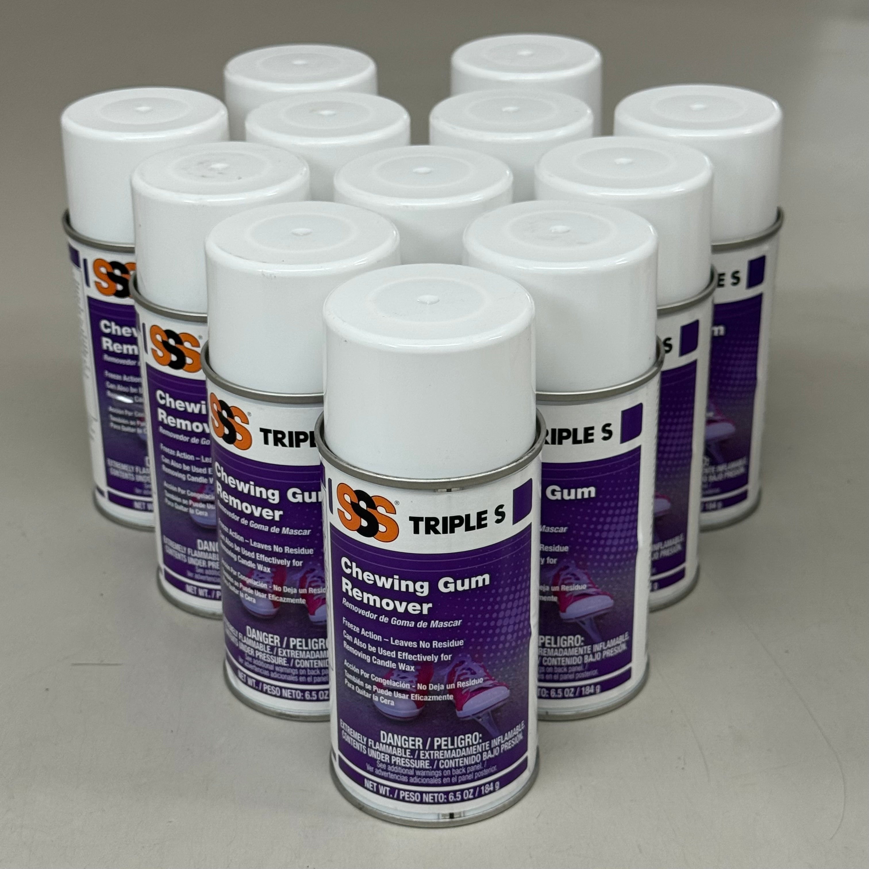 SSS TRIPLE S  (12 PACK) Chewing Gum Remover For Freezing  6.5 oz SSS21224