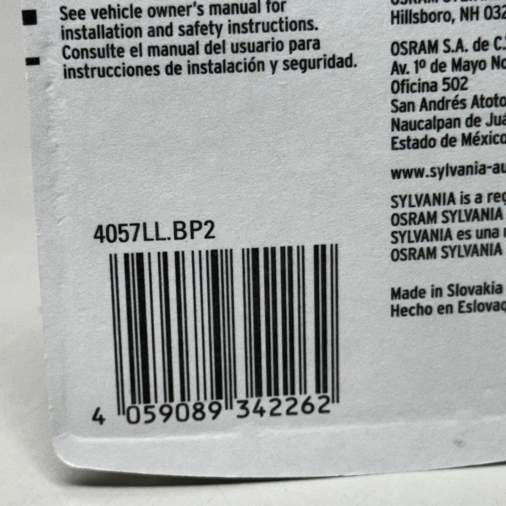 SYLVANIA (6 Bulb) Long Life Incandescent Mini Bulb 4057,Clear 4057LL.BP2