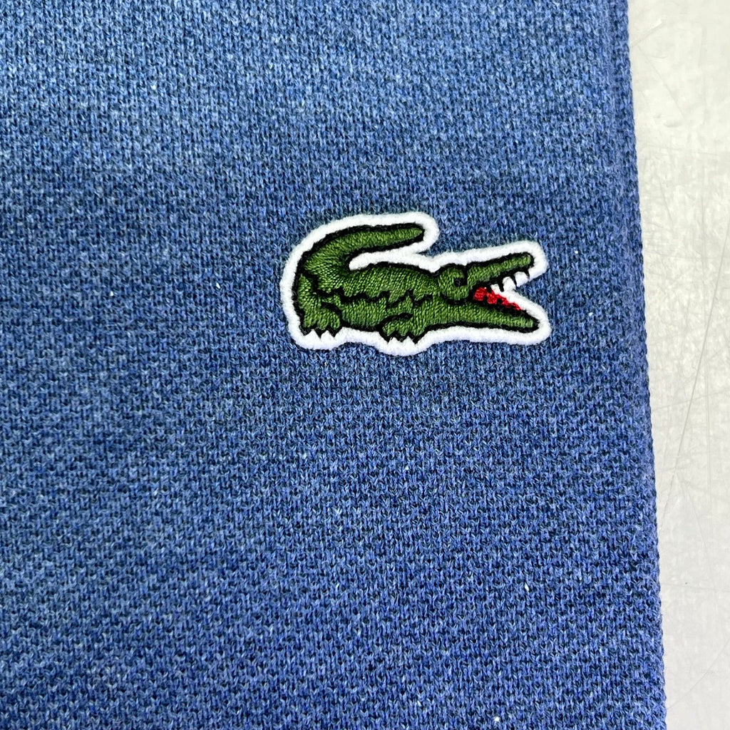 LACOSTE Classic Fit L.12.12 Heather Polo Ribbed Colar Men's Sz XS-2 Blue Chine