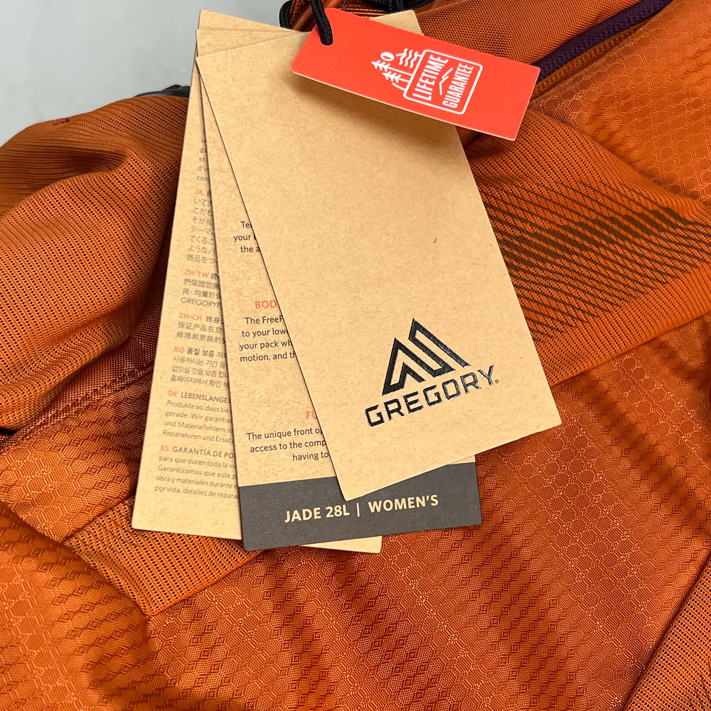 GREGORY Jade 28L Backpack w/ Adjustable Torso Women's SM/MD Moab Orange
