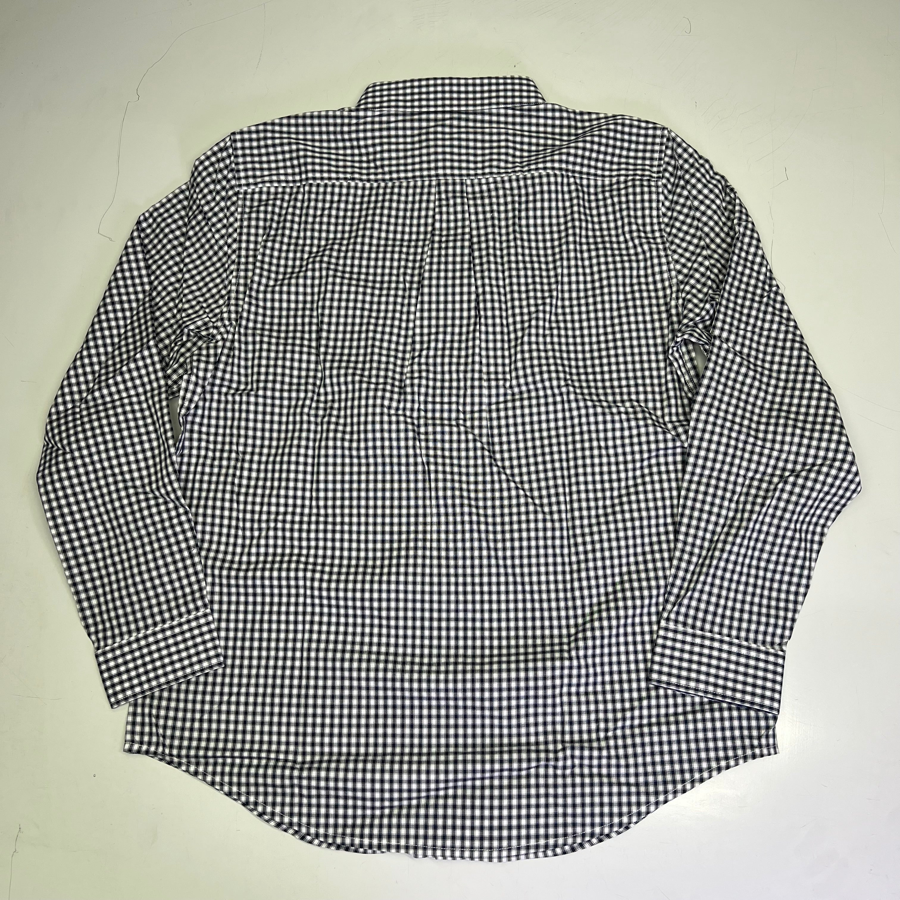 DOCKERS Signature Stain Defender Button Up Shirt Men's Sz L Navy Blue A42520010