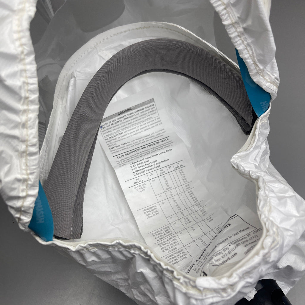 BULLARD (2 PACK) Respirator Hood FacePiece Medium 20LFL (for CC20 or PA20/PA30) 8/2011 (New / Old Stock)