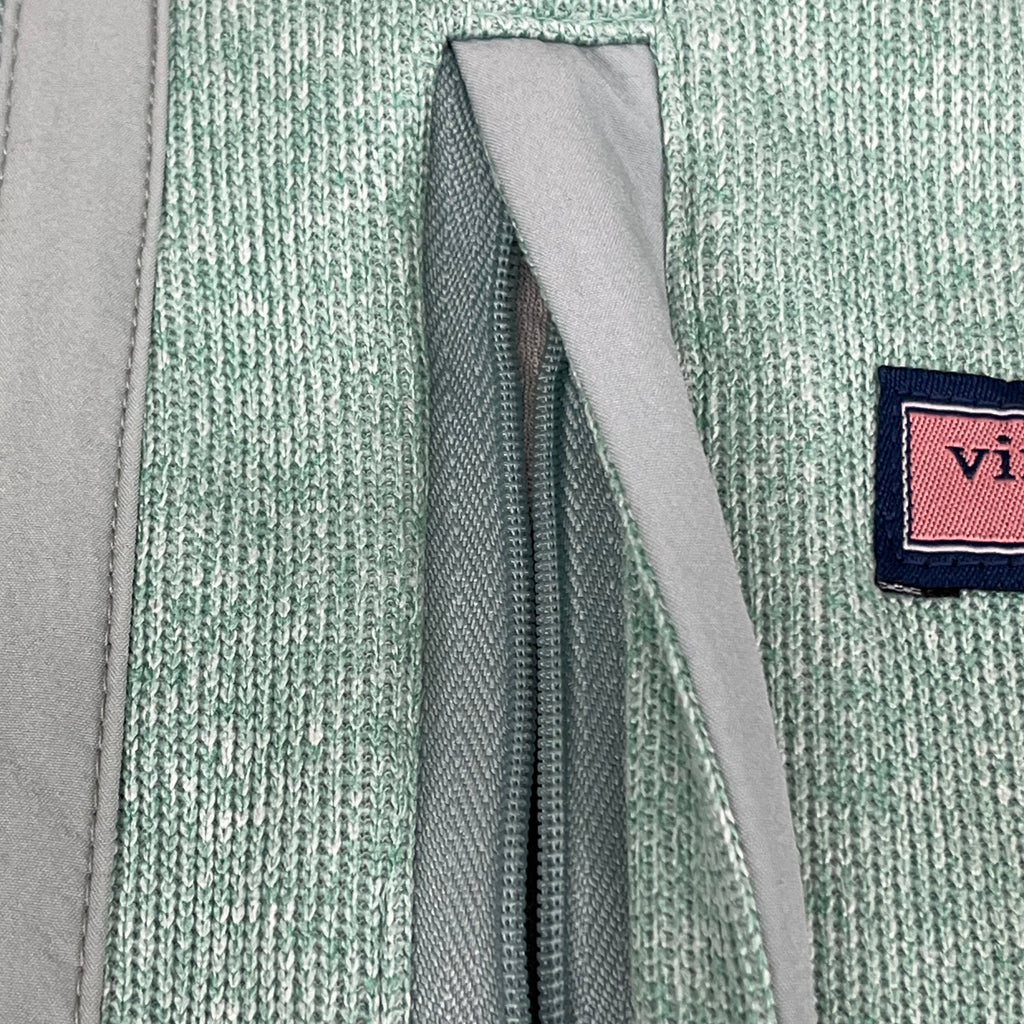 VINEYARD VINES Martha's Vineyard Men's Teal Green Half Zip Pullover Sz- L