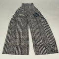 NORMA KAMALI High Waist Pleat Pant Women's Sz XL/38 Chocolate Glenn Plaid Tweed