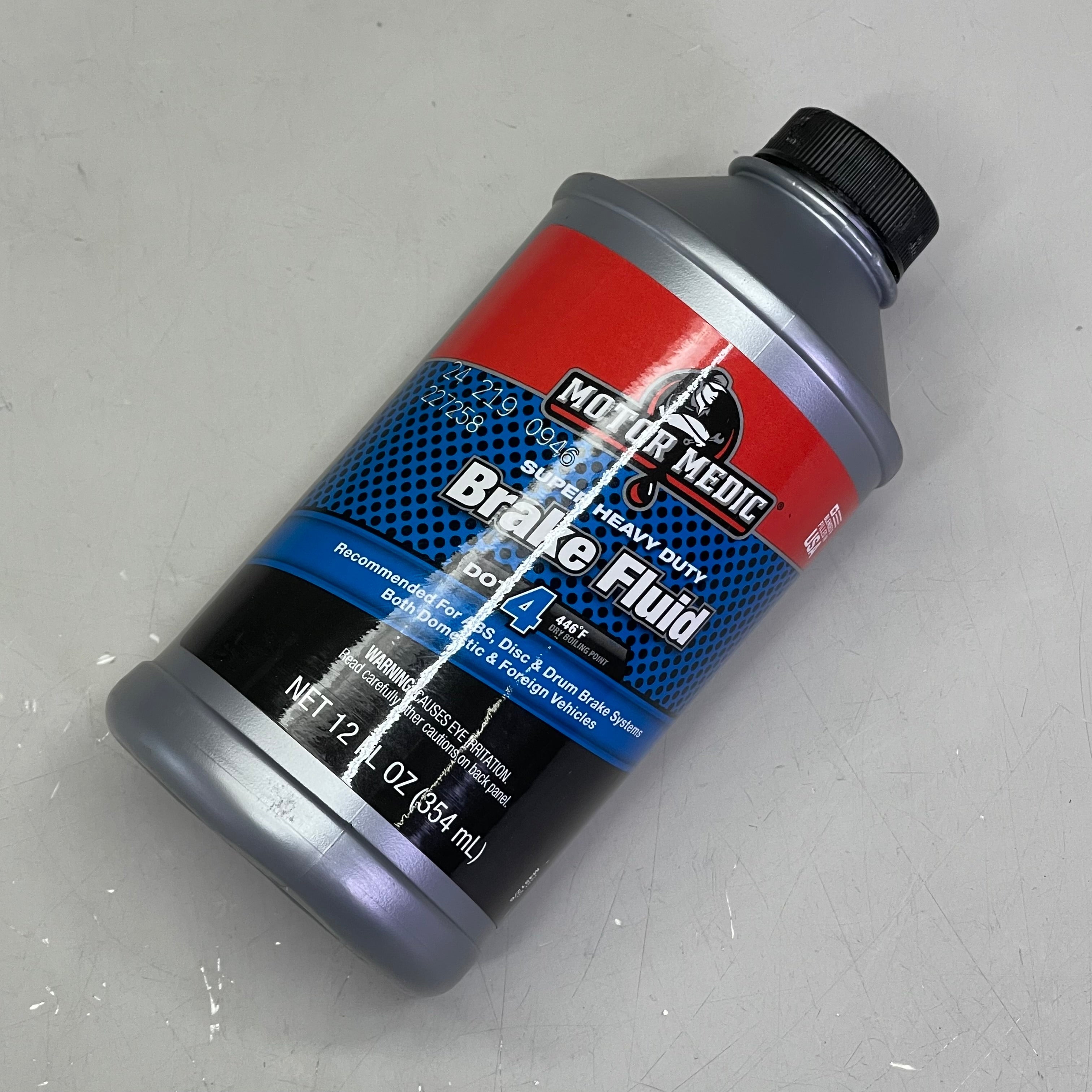 MOTOR MEDIC (6 PACK) Super Heavy Duty Dot 4 Brake Fluid 12 fl oz Grey M4512