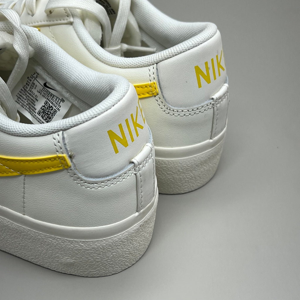 NIKE Shoes Blazer Low Cut Platform Sneaker Sz Women's 6.5 Men's 5 Yellow/Grey/White