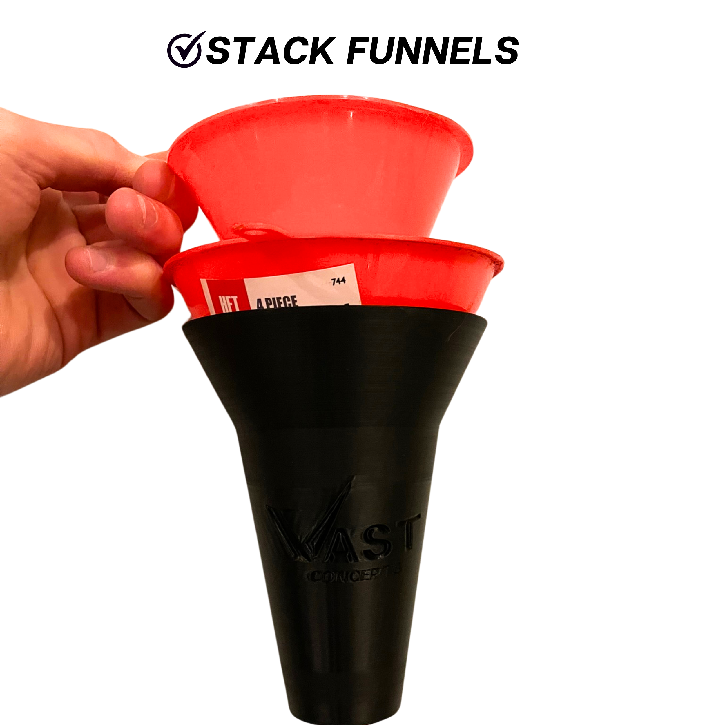 Universal Draining Fluid Funnel Holder