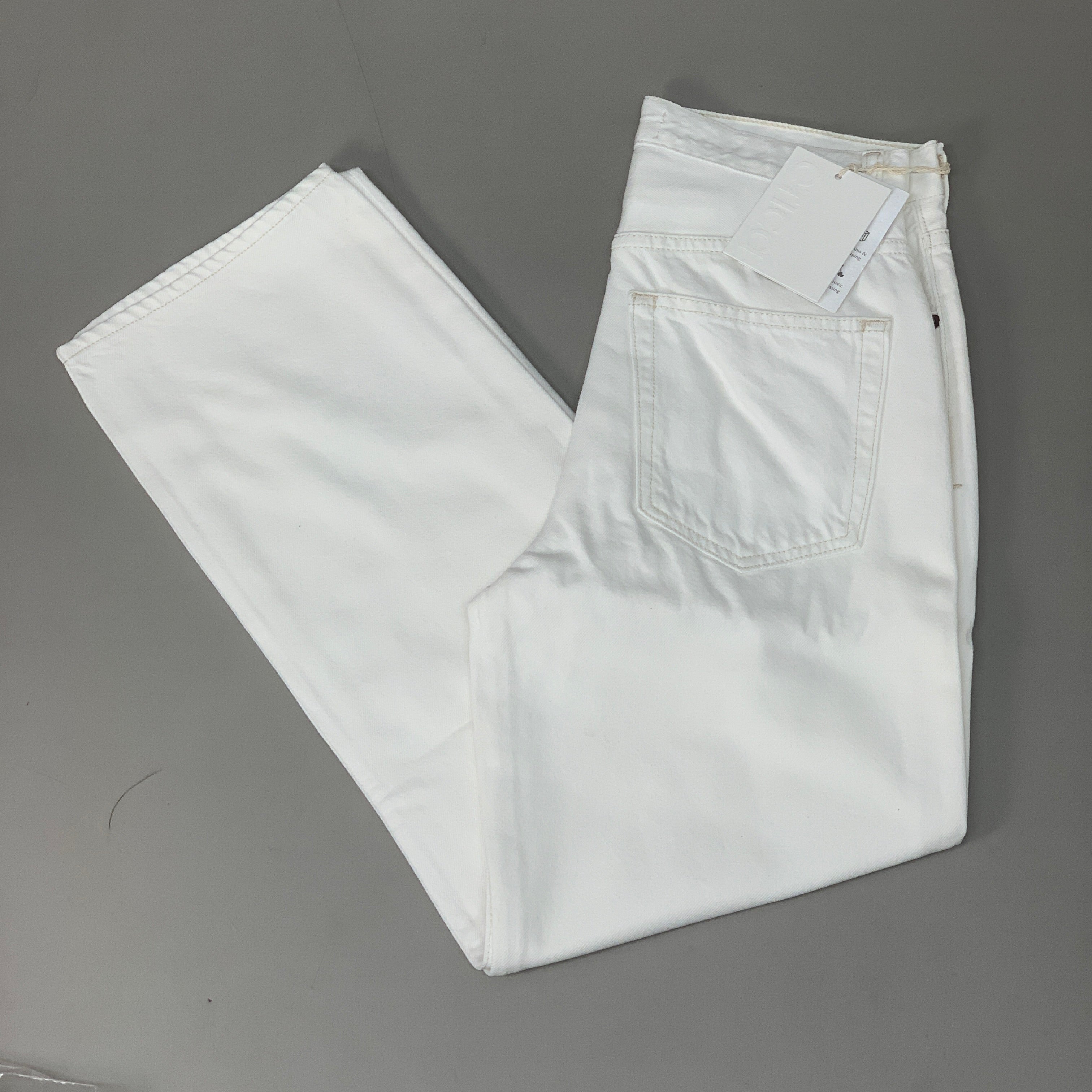 ETICA Tyler High Waist Straight Leg Ankle jeans Vintage White Size 26 EW180114A