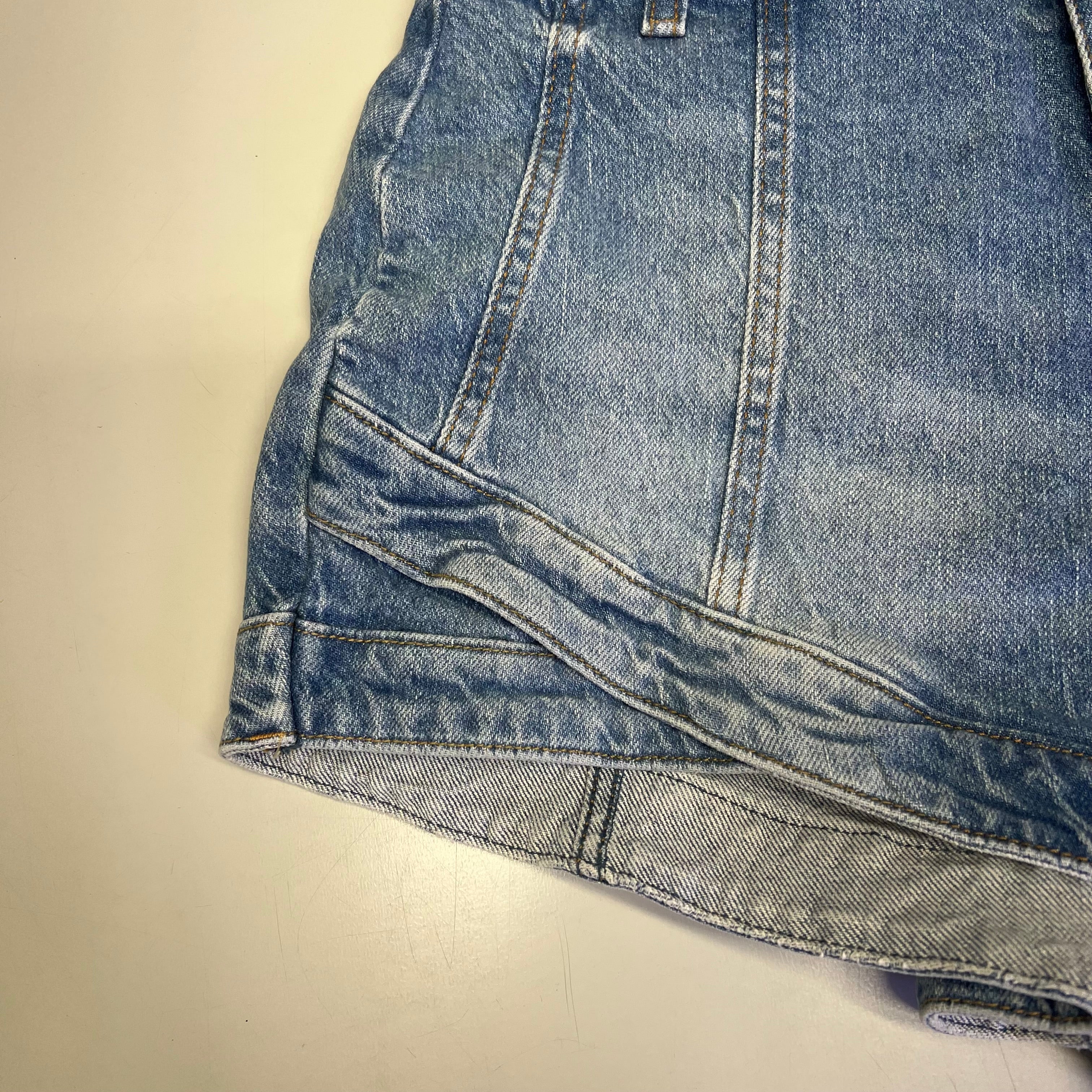 FREE PEOPLE CRVY Mona High-Rise Shorts  Women's Sz 31 Power Trip Blue 89248835