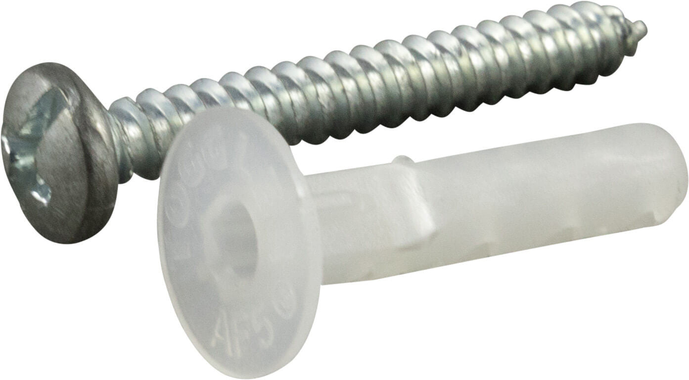 (AF8™) 5/16 ALLIGATOR® Anchor w/ Flange with #12 x 1 3/4 Combo Pan Self Tapping Screws Zinc (6 Pcs)